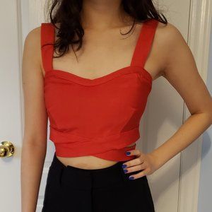 Red-Orange Crop Top